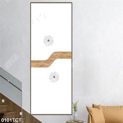 Tranh hoa bồ công anh in cửa