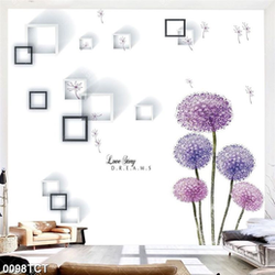 Tranh hoa Hành nền 3D in tủ đẹp