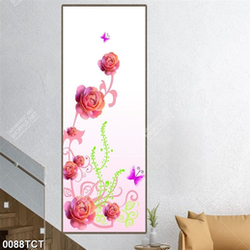 Tranh hoa hồng in cửa đẹp