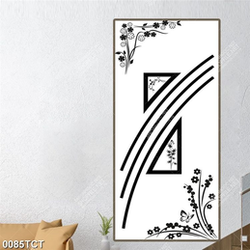 Tranh hoa văn in kính cửa chất lượng cao