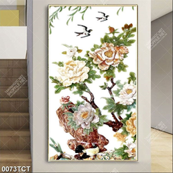 Tranh hoa mẫu đơn giả ngọc