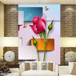 Tranh hoa hồng in cửa tủ