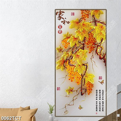 Tranh cây nho vàng tài lộc
