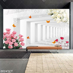 Tranh 3D hoa hồng file psd