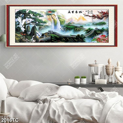 Tranh thư pháp thác nước phong thủy