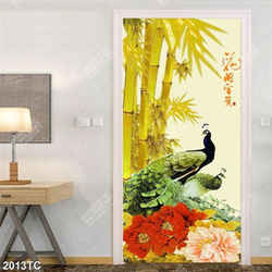 Tranh chim công và cây trúc