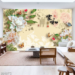 Tranh hoa mẫu đơn giả ngọc dán tường đẹp