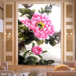 Tranh sơn dầu mẫu đơn