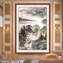 Tranh núi mùa xuân chất lượng cao
