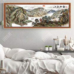 Tranh sơn thủy in kính đẹp