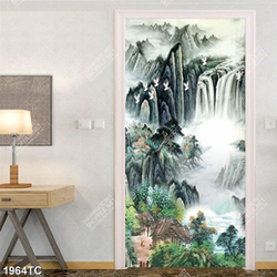 Tranh sơn thủy chất lượng cao in kính