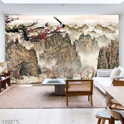 Tranh thủy mặc và hoa đào