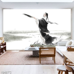 Tranh Gia Cát Lượng trên núi