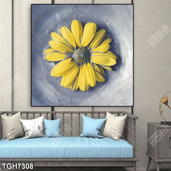 Tranh sơn dầu hoa cúc vàng