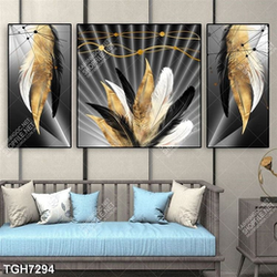 Tranh ghép 3 tấm lông vũ