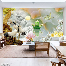 Tranh giả ngọc chim Hạc và thuyền