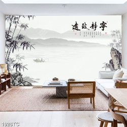 Tranh thư pháp cây tre