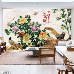 Tranh hoa mẫu đơn giả ngọc