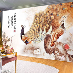 Tranh đôi chim công