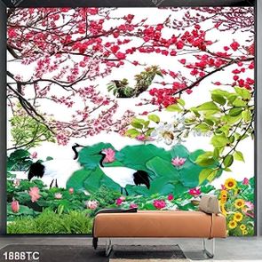 Tranh chim Hạc mùa xuân