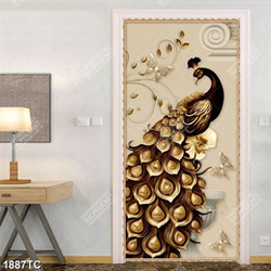 Tranh lụa chim công 3D