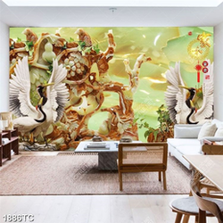 Tranh gỉa ngọc chim Hạc in gạch đẹp