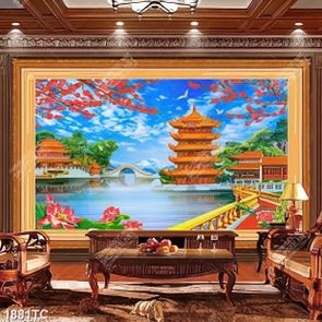 Tranh phong cảnh Chùa Trung Hoa