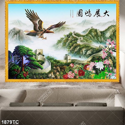 Tranh hoa đào và vạn lý trường thành