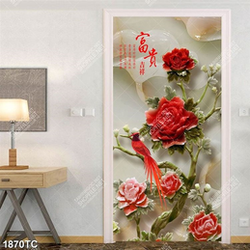 Tranh giả ngọc hoa mẫu đơn và chim chào mào