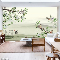 Tranh hoa mai và chim én