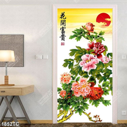 Tranh hoa mẫu đơn in tranh thêu đẹp