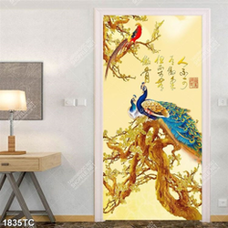 Tranh tài lộc đôi chim công