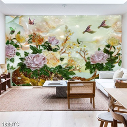 Tranh hoa mẫu đơn giả ngọc