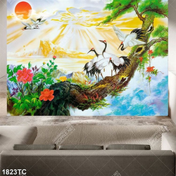 Tranh sơn dầu chim Hạc