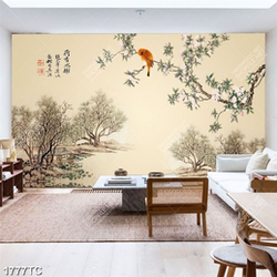 Tranh hoa và cây dán tường