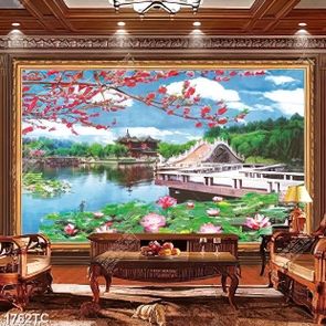 Tranh cảnh phong thủy mùa xuân Trung Quốc