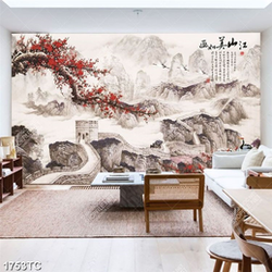 Tranh hoa đào và vạn lý trường thành