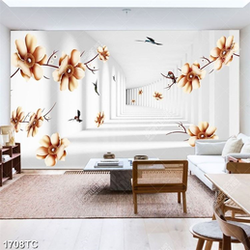 Tranh lụa 3D hoa đẹp