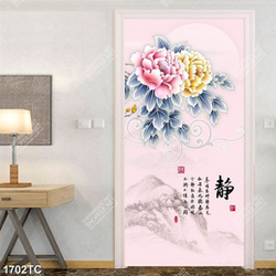 Tranh hoa mẫu đơn vàng và hồng