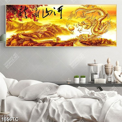 Tranh tài lộc rồng vàng