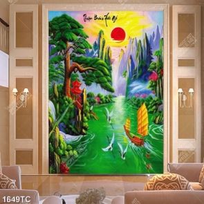 Tranh sơn dầu tranh thuận buồm xuôi gió