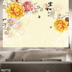 Tranh hoa mẫu đơn 3D đẹp