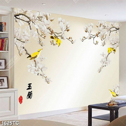 Tranh hoa mộc lan in dán tường đẹp