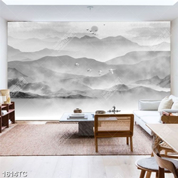 Tranh ghép núi và mây treo trang trí tường