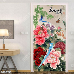 Tranh hoa mẫu đơn và đôi chim uyên ương