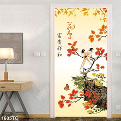 Tranh chim và cây mùa xuân