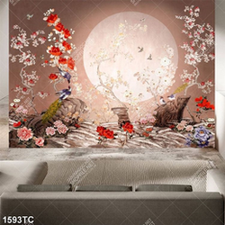 Tranh đêm trăng mùa xuân đẹp