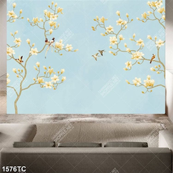 Tranh hoa mộc lan dán tường đẹp