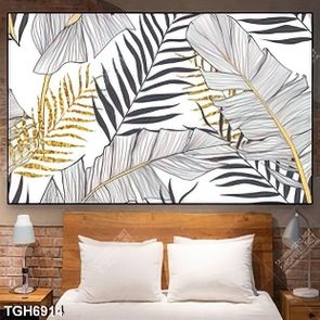 Tranh ghép lá cây decor