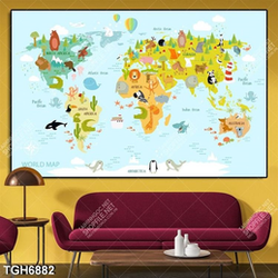 Tranh ghép bản đồ các con thú